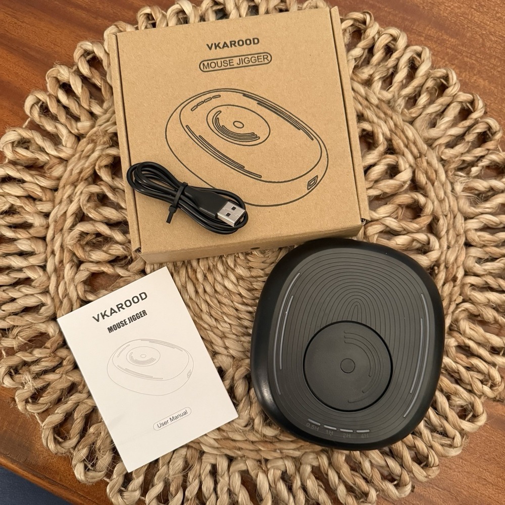 VKAROOD Mouse Jiggler USB Type-C – Automatic Movement‎ Device with RGB Lights